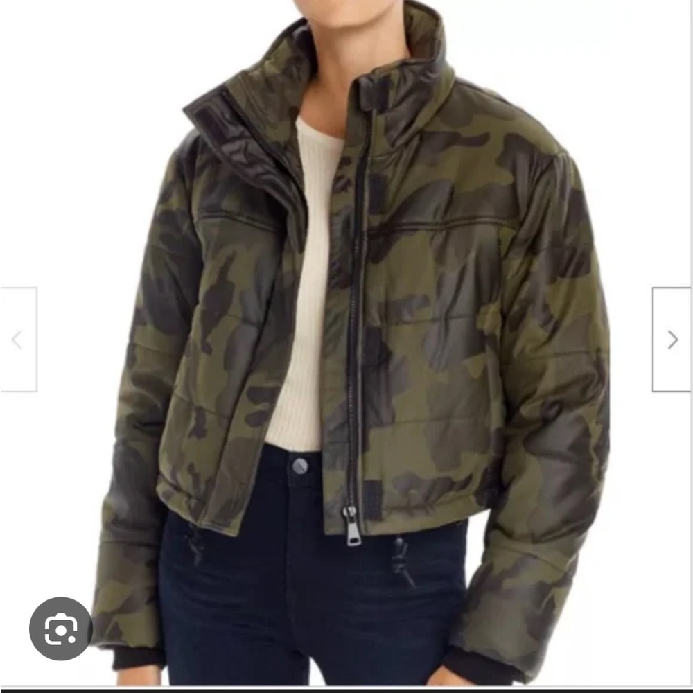 Camo puffy jacket.